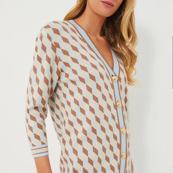 Tuckernuck Ocean Spray Knit Geo Liv Cardigan - Picture 3 of 8